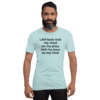 A man with beard and goatee wearing a t-shirt.