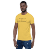 A man wearing a yellow shirt and jeans.