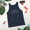 A navy blue tank top sitting on top of some red fruit.