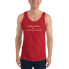 A man wearing a red tank top.