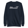 A sweatshirt with the word blessed written on it.