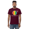 mens-heavyweight-tee-maroon-front-6267271bd756 A man with dreadlocks wearing a maroon shirt.