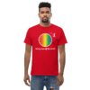 mens-heavyweight-tee-red-front-6267271bd9e3b A man wearing a red shirt with the words " being there for all of us ".