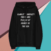 A black hoodie with the words " scarlet mindset ? there are plenty of money in the sea ".