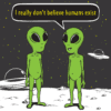 A small picture of two aliens