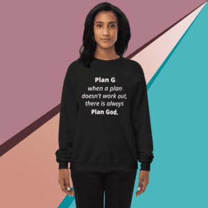 A woman wearing a black sweatshirt