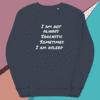 A sweatshirt with the words " i am not always sarcastic sometimes, i am asleep ".
