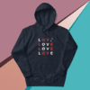 A small image of a Love hoodie
