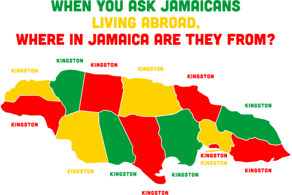 Every area in the map of Jamaica being called Kingston