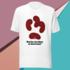 White t-shirt with red kidney illustrations and a health message.