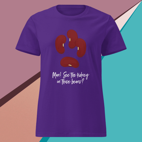 “See the Kidney” (white) Premium Women’s Softstyle T-Shirt (Gildan 64000L) - Image 4