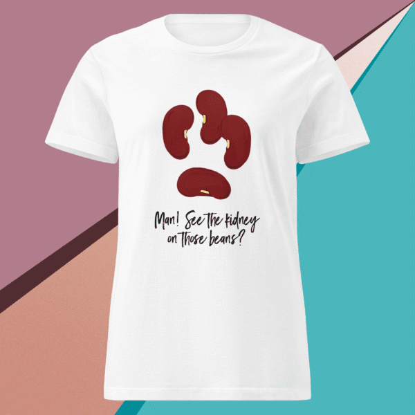 “See the Kidney” (black) Premium Women’s Softstyle T-Shirt (Gildan 64000L) - Image 2