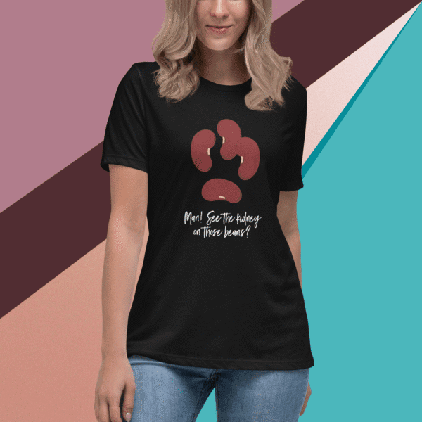 “See the Kidney” (white) Premium Women’s Relaxed T-Shirt (Bella + Canvas 6400)