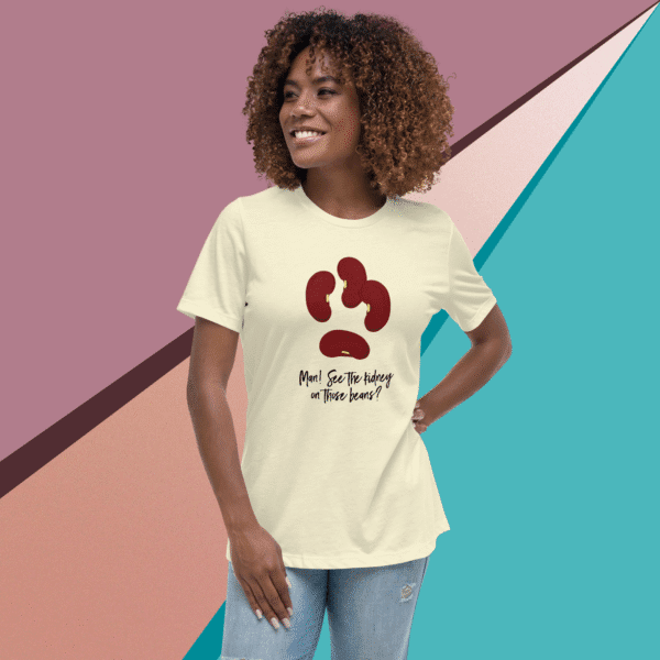 “See the Kidney” (black) Premium Women’s Relaxed T-Shirt (Bella + Canvas 6400) - Image 11