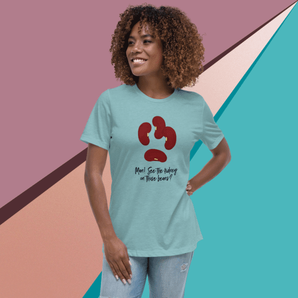 “See the Kidney” (black) Premium Women’s Relaxed T-Shirt (Bella + Canvas 6400) - Image 10