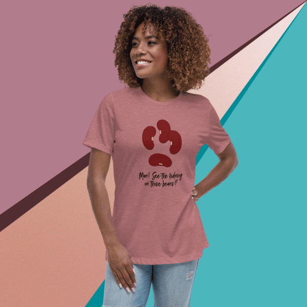 “See the Kidney” (black) Premium Women’s Relaxed T-Shirt (Bella + Canvas 6400) - Image 9