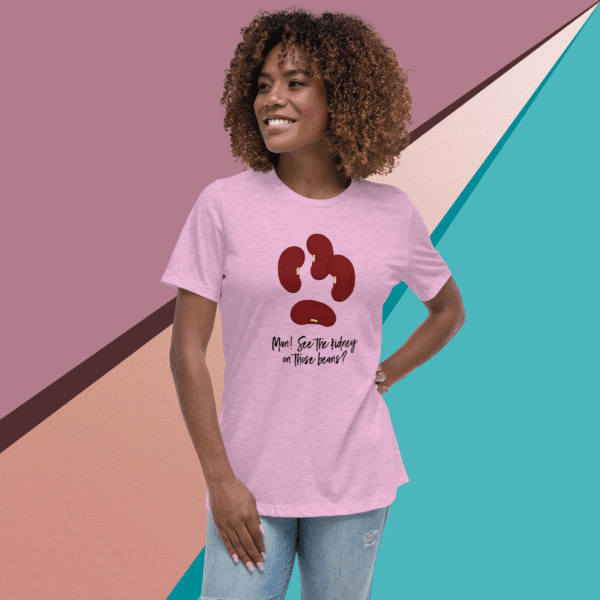 “See the Kidney” (black) Premium Women’s Relaxed T-Shirt (Bella + Canvas 6400) - Image 8