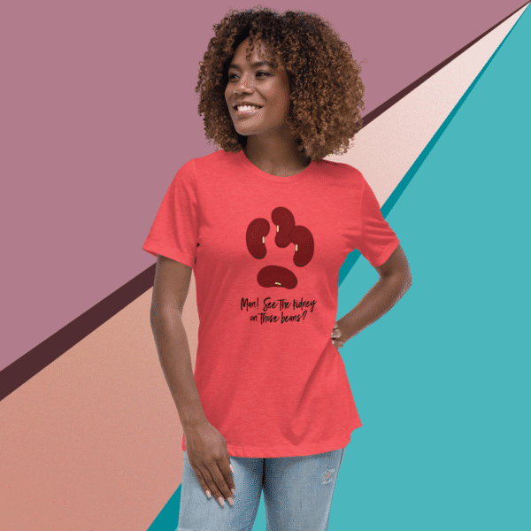 “See the Kidney” (black) Premium Women’s Relaxed T-Shirt (Bella + Canvas 6400) - Image 6