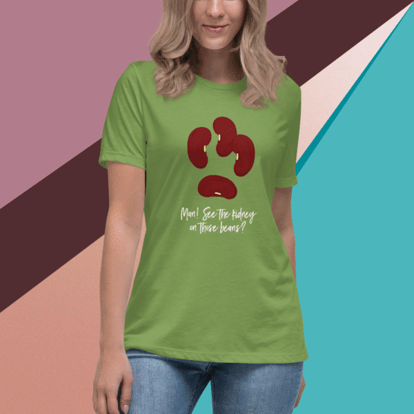 “See the Kidney” (white) Premium Women’s Relaxed T-Shirt (Bella + Canvas 6400) - Image 5