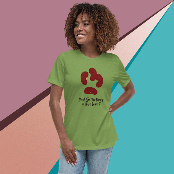 “See the Kidney” (black) Premium Women’s Relaxed T-Shirt (Bella + Canvas 6400)