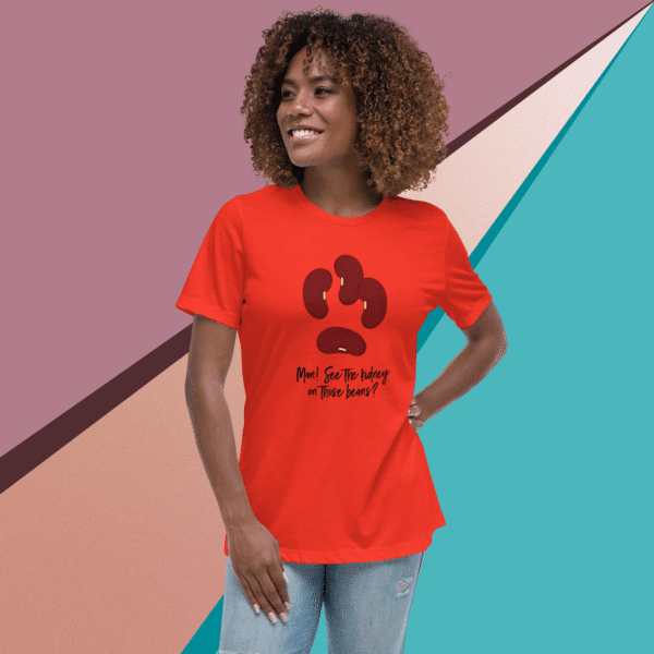 “See the Kidney” (black) Premium Women’s Relaxed T-Shirt (Bella + Canvas 6400) - Image 2